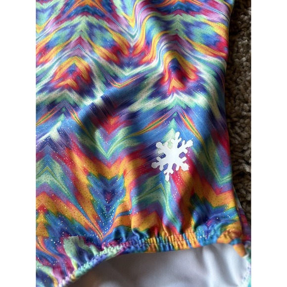 Snowflake Gymnastics Leotard Adult XS AXS (10/12 Girls) Competition SHIMMER Q23 - Picture 2 of 8